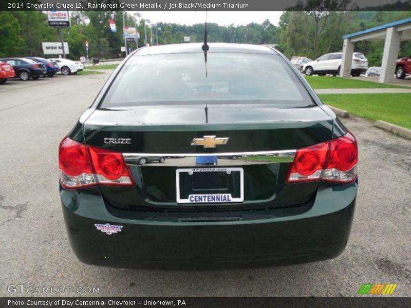Rainforest Green Metallic / Jet Black/Medium Titanium 2014 Chevrolet Cruze LS