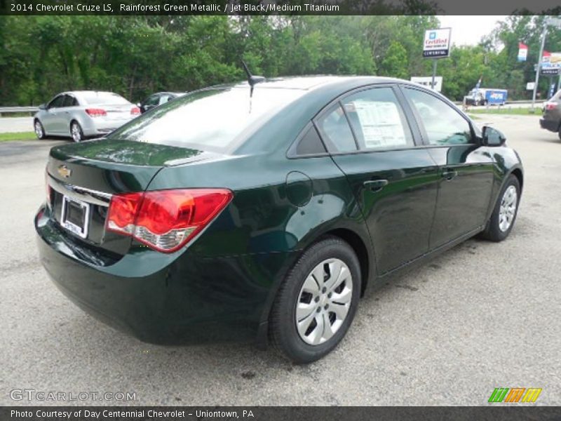 Rainforest Green Metallic / Jet Black/Medium Titanium 2014 Chevrolet Cruze LS