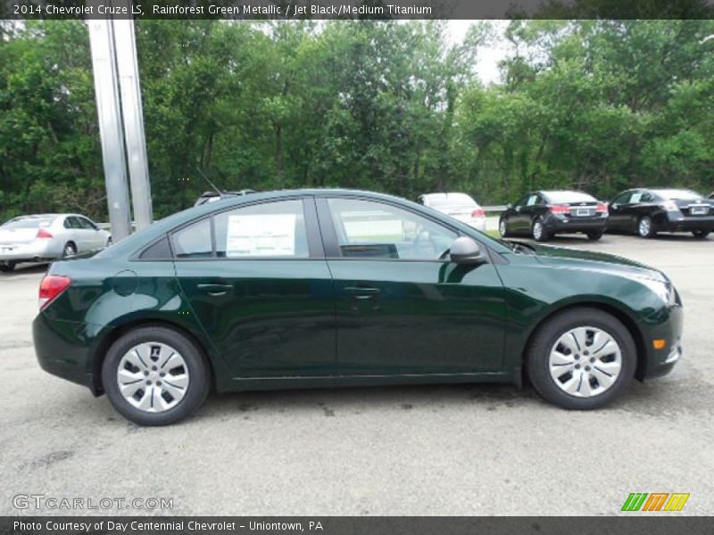 Rainforest Green Metallic / Jet Black/Medium Titanium 2014 Chevrolet Cruze LS