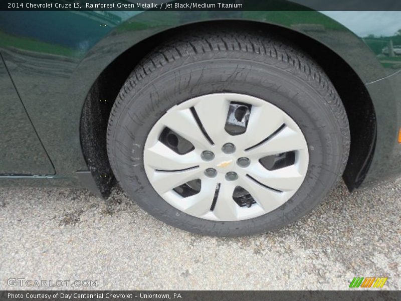 Rainforest Green Metallic / Jet Black/Medium Titanium 2014 Chevrolet Cruze LS