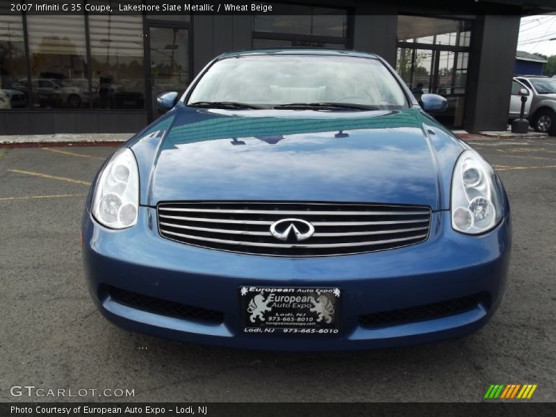Lakeshore Slate Metallic / Wheat Beige 2007 Infiniti G 35 Coupe