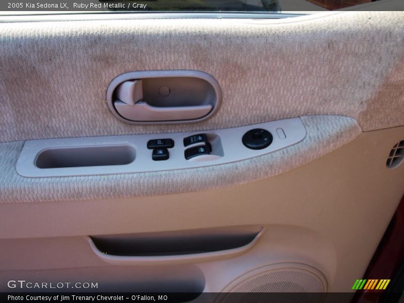 Ruby Red Metallic / Gray 2005 Kia Sedona LX
