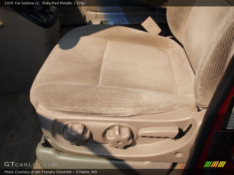 Ruby Red Metallic / Gray 2005 Kia Sedona LX