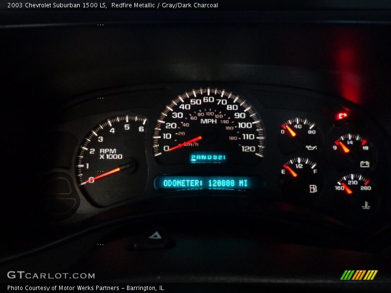 Redfire Metallic / Gray/Dark Charcoal 2003 Chevrolet Suburban 1500 LS
