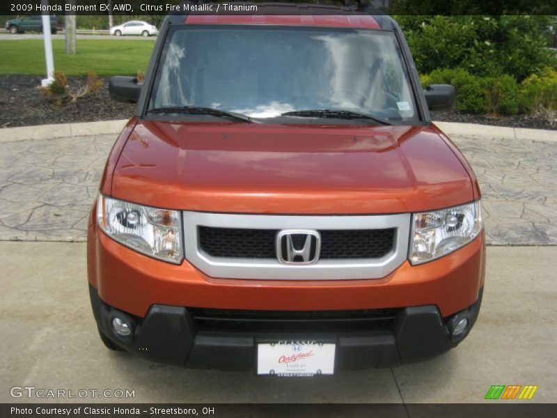 Citrus Fire Metallic / Titanium 2009 Honda Element EX AWD