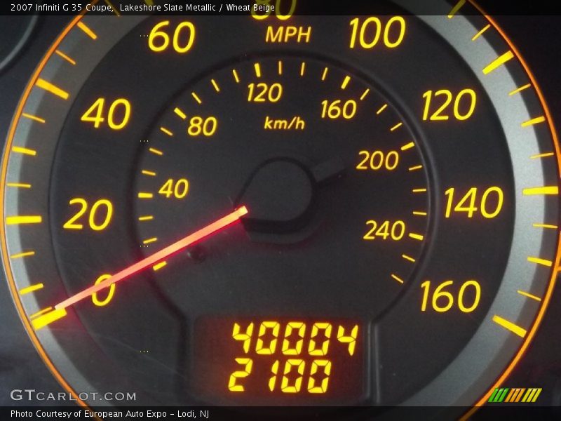 Lakeshore Slate Metallic / Wheat Beige 2007 Infiniti G 35 Coupe