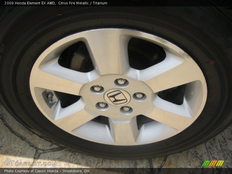 Citrus Fire Metallic / Titanium 2009 Honda Element EX AWD