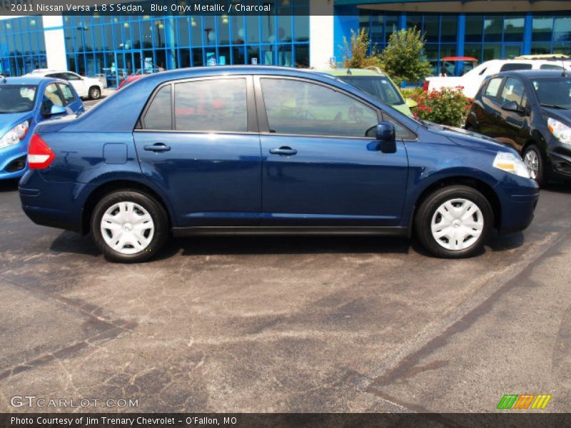 Blue Onyx Metallic / Charcoal 2011 Nissan Versa 1.8 S Sedan