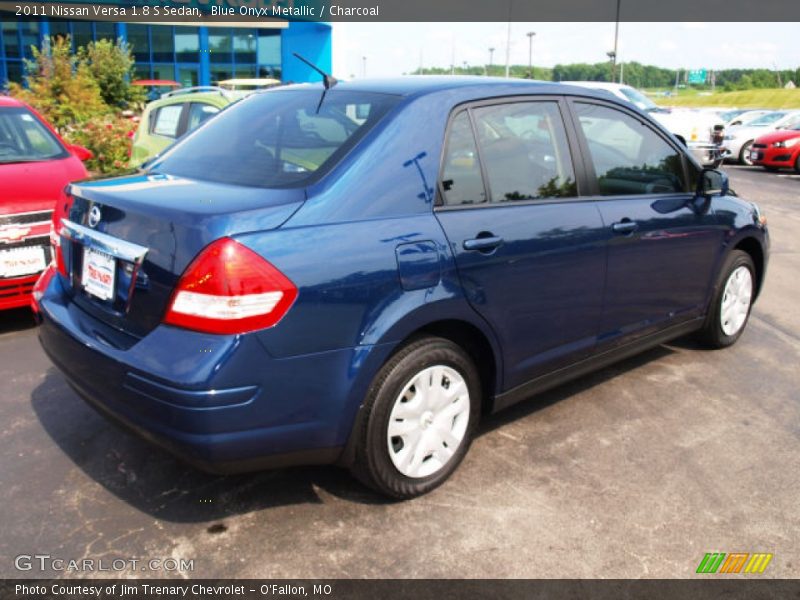 Blue Onyx Metallic / Charcoal 2011 Nissan Versa 1.8 S Sedan