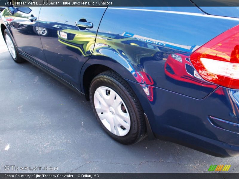 Blue Onyx Metallic / Charcoal 2011 Nissan Versa 1.8 S Sedan
