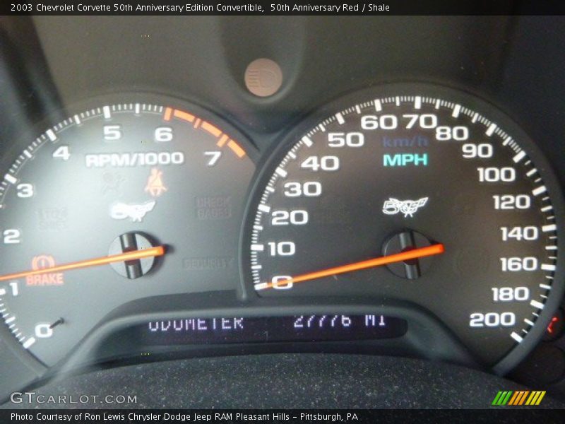 50th Anniversary Red / Shale 2003 Chevrolet Corvette 50th Anniversary Edition Convertible