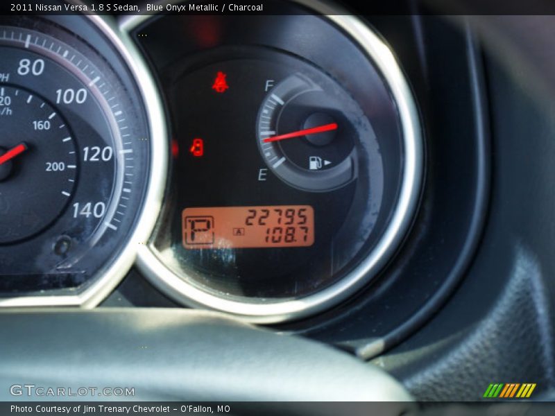 Blue Onyx Metallic / Charcoal 2011 Nissan Versa 1.8 S Sedan
