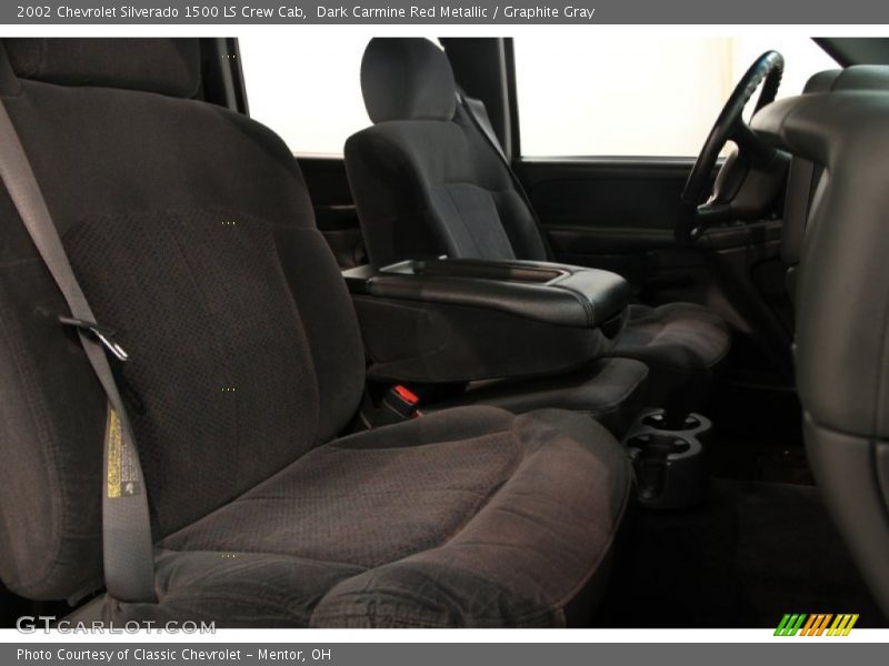 Dark Carmine Red Metallic / Graphite Gray 2002 Chevrolet Silverado 1500 LS Crew Cab