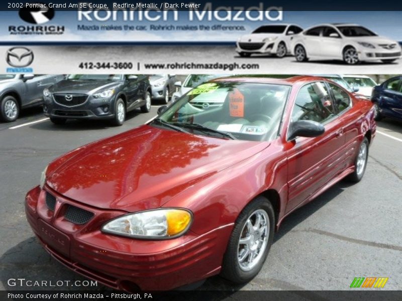 Redfire Metallic / Dark Pewter 2002 Pontiac Grand Am SE Coupe