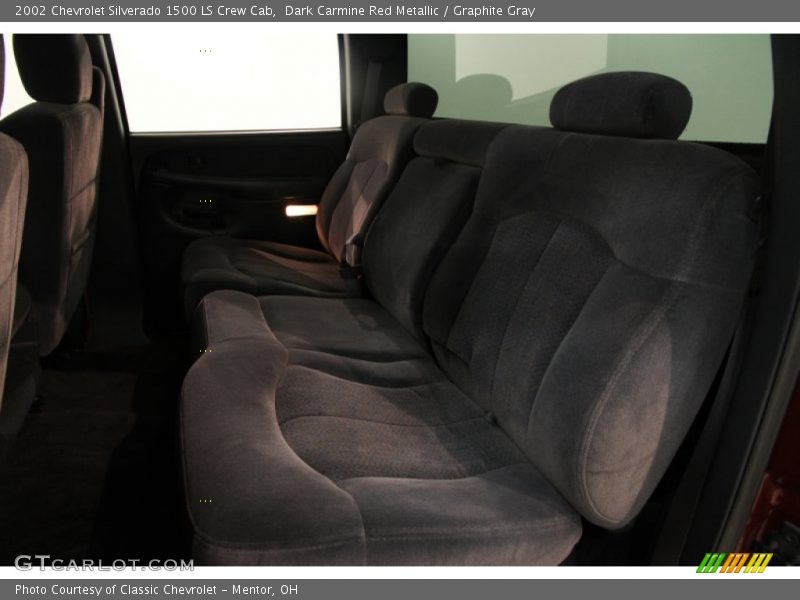 Dark Carmine Red Metallic / Graphite Gray 2002 Chevrolet Silverado 1500 LS Crew Cab