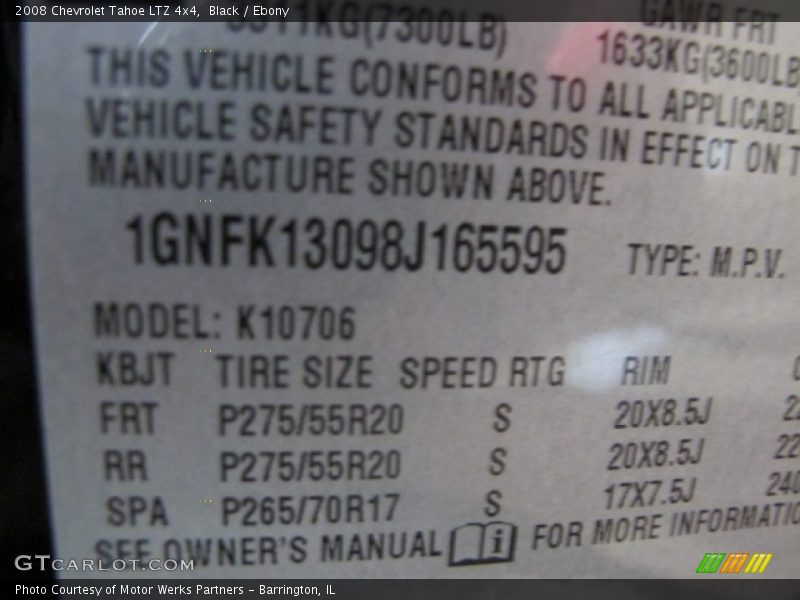 Black / Ebony 2008 Chevrolet Tahoe LTZ 4x4