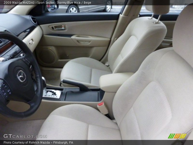 Stormy Blue Mica / Beige 2009 Mazda MAZDA3 i Sport Sedan