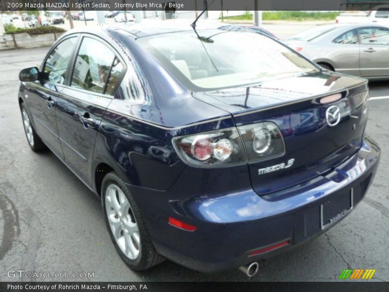 Stormy Blue Mica / Beige 2009 Mazda MAZDA3 i Sport Sedan