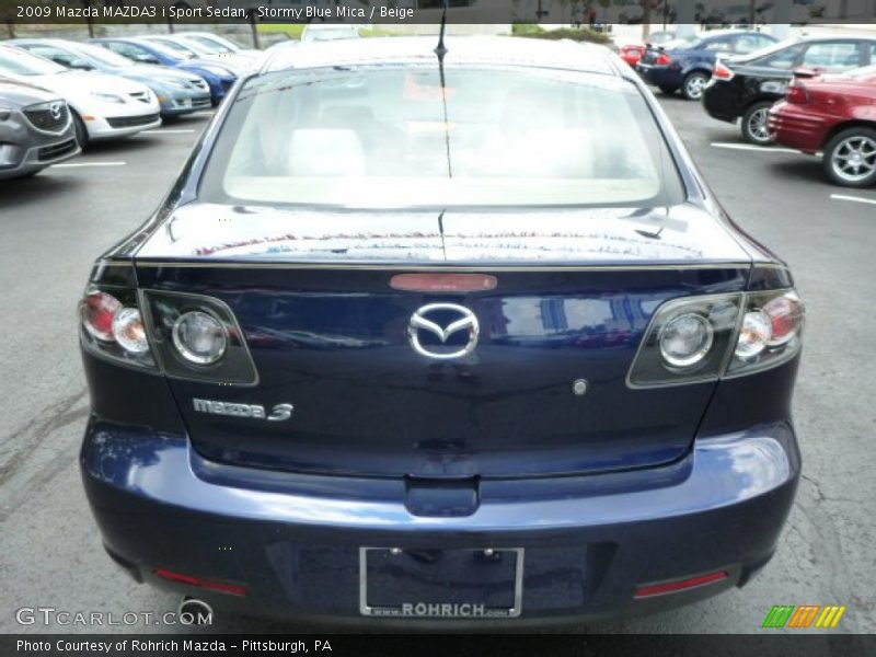 Stormy Blue Mica / Beige 2009 Mazda MAZDA3 i Sport Sedan