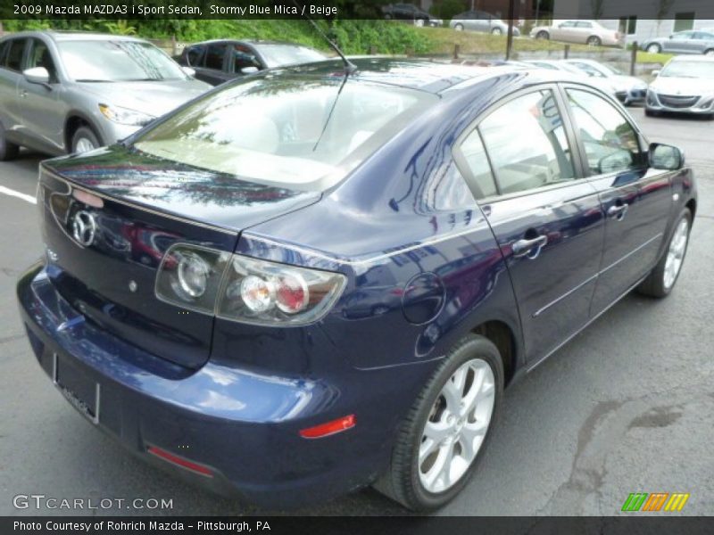 Stormy Blue Mica / Beige 2009 Mazda MAZDA3 i Sport Sedan