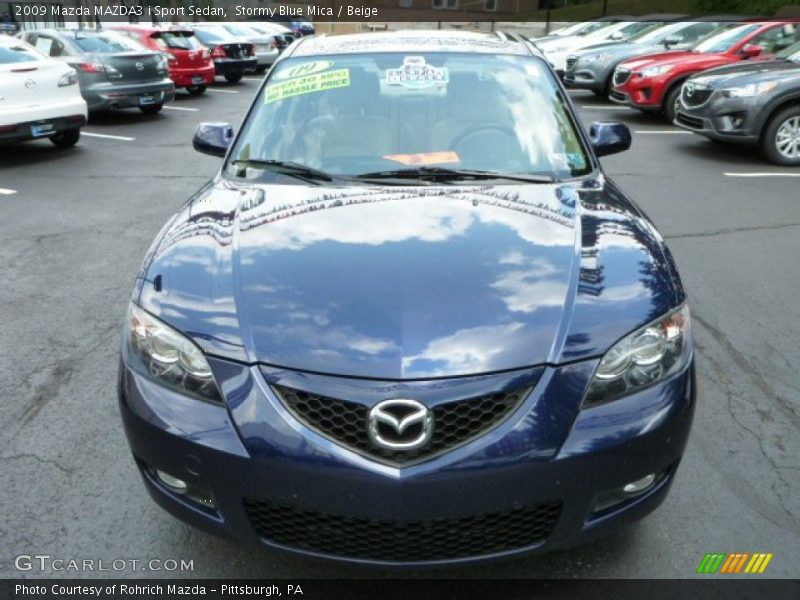 Stormy Blue Mica / Beige 2009 Mazda MAZDA3 i Sport Sedan