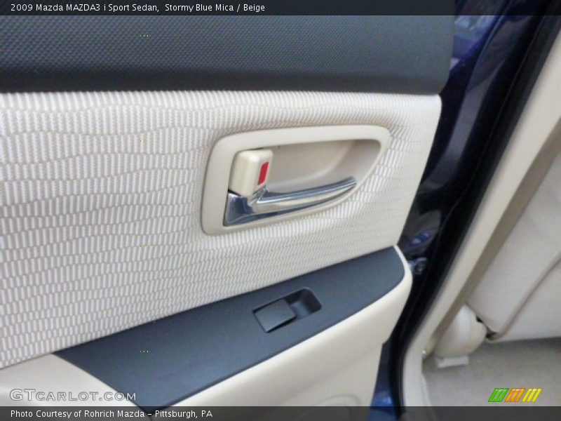 Stormy Blue Mica / Beige 2009 Mazda MAZDA3 i Sport Sedan
