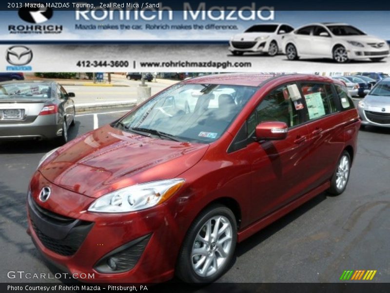 Zeal Red Mica / Sand 2013 Mazda MAZDA5 Touring
