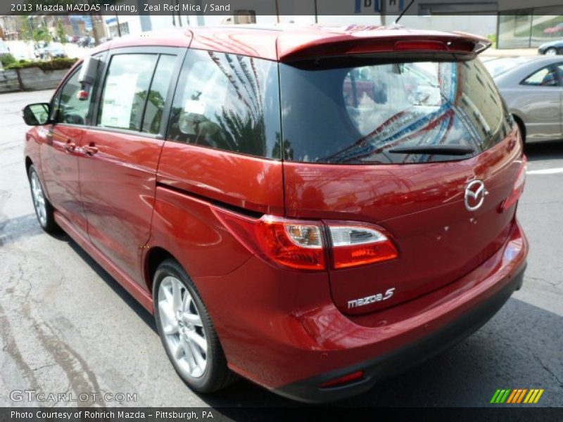 Zeal Red Mica / Sand 2013 Mazda MAZDA5 Touring