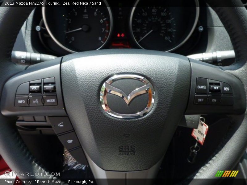 Zeal Red Mica / Sand 2013 Mazda MAZDA5 Touring
