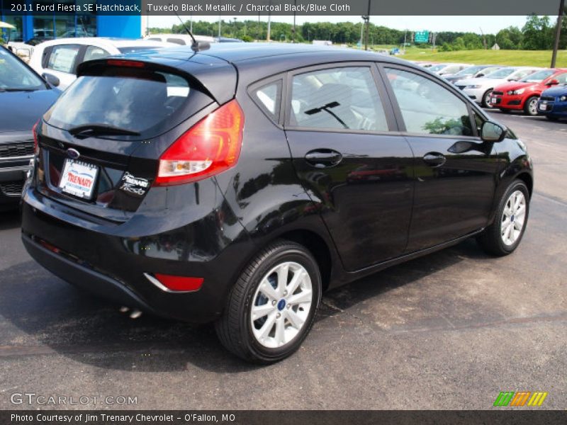 Tuxedo Black Metallic / Charcoal Black/Blue Cloth 2011 Ford Fiesta SE Hatchback