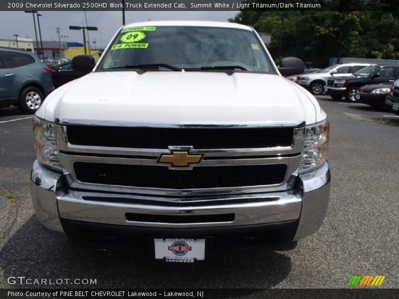 Summit White / Light Titanium/Dark Titanium 2009 Chevrolet Silverado 2500HD Work Truck Extended Cab