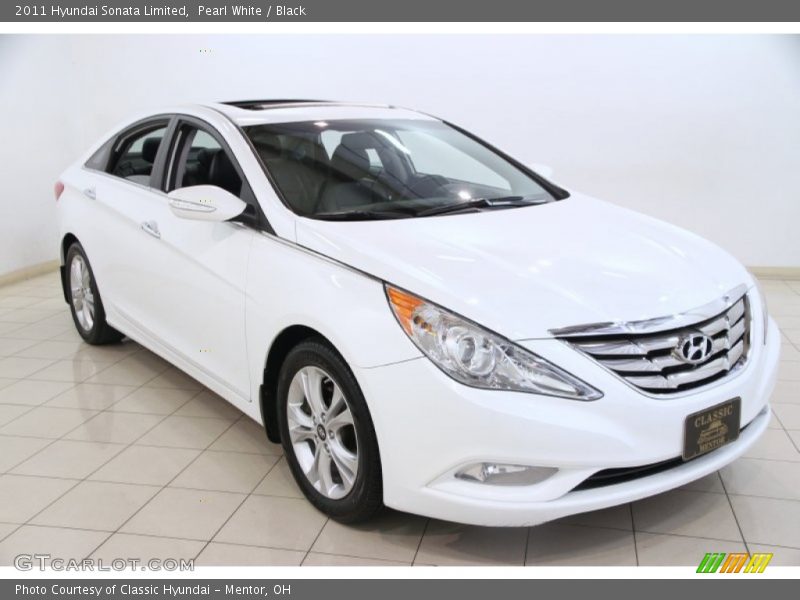 Pearl White / Black 2011 Hyundai Sonata Limited