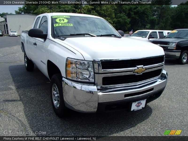 Summit White / Light Titanium/Dark Titanium 2009 Chevrolet Silverado 2500HD Work Truck Extended Cab