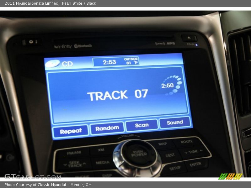 Pearl White / Black 2011 Hyundai Sonata Limited