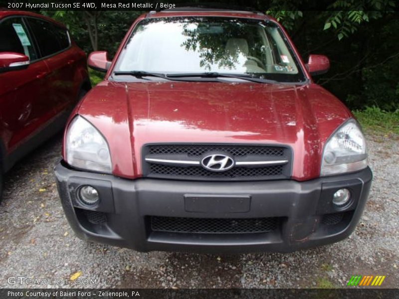 Mesa Red Metallic / Beige 2007 Hyundai Tucson SE 4WD