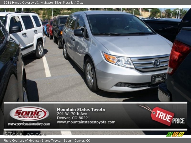 Alabaster Silver Metallic / Gray 2011 Honda Odyssey LX