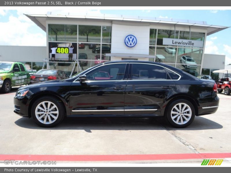Black / Cornsilk Beige 2013 Volkswagen Passat 2.5L SEL