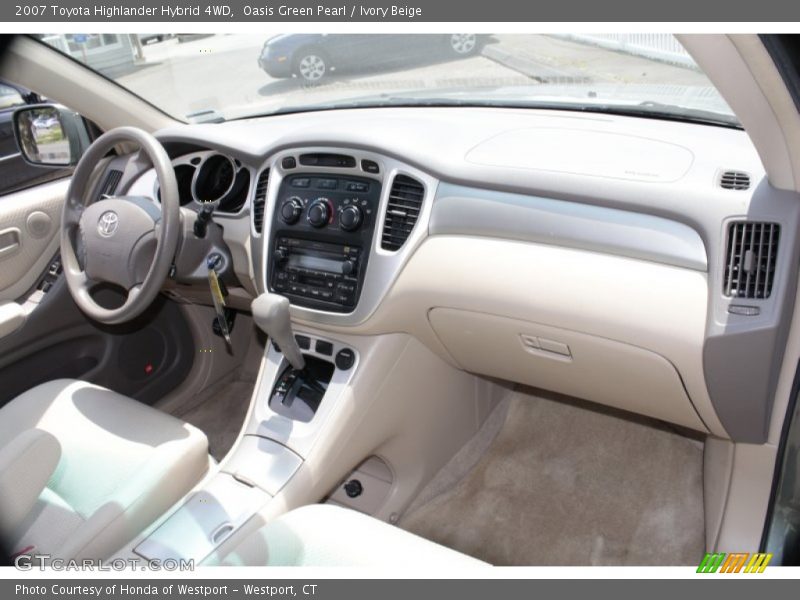 Oasis Green Pearl / Ivory Beige 2007 Toyota Highlander Hybrid 4WD