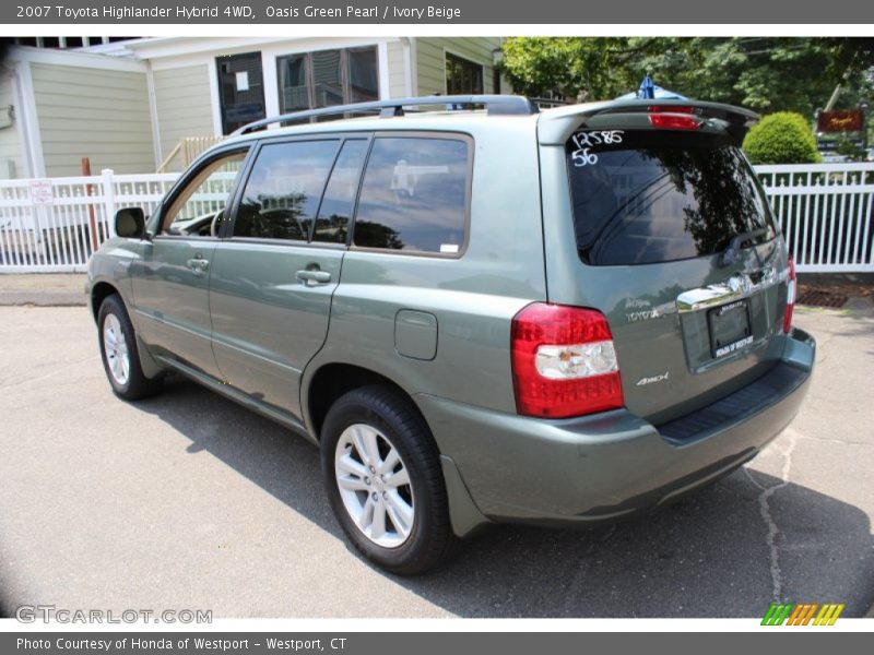 Oasis Green Pearl / Ivory Beige 2007 Toyota Highlander Hybrid 4WD