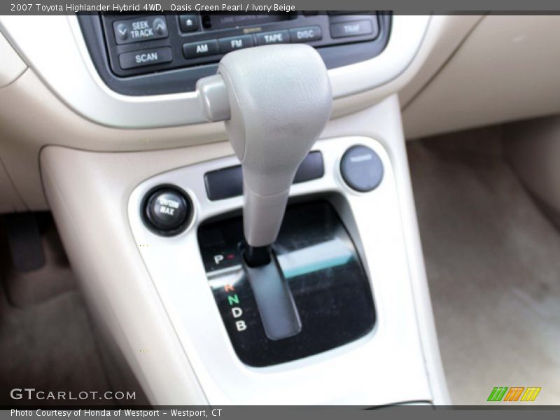 Oasis Green Pearl / Ivory Beige 2007 Toyota Highlander Hybrid 4WD