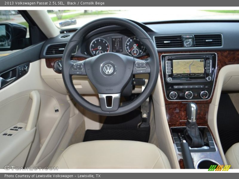 Black / Cornsilk Beige 2013 Volkswagen Passat 2.5L SEL