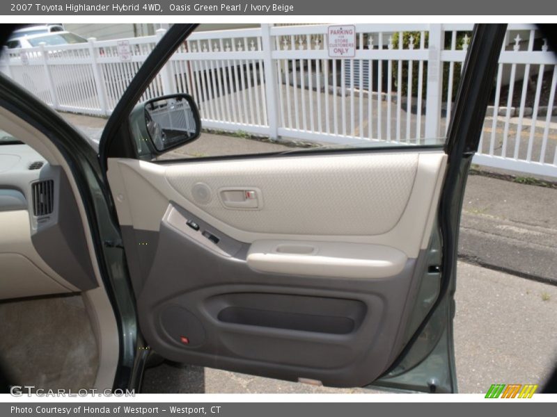 Oasis Green Pearl / Ivory Beige 2007 Toyota Highlander Hybrid 4WD