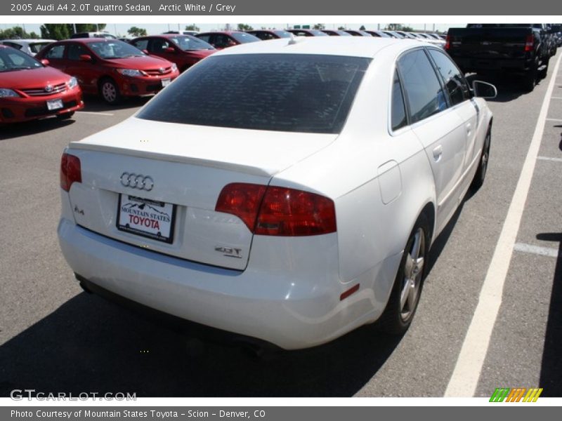 Arctic White / Grey 2005 Audi A4 2.0T quattro Sedan