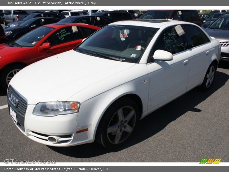 Arctic White / Grey 2005 Audi A4 2.0T quattro Sedan