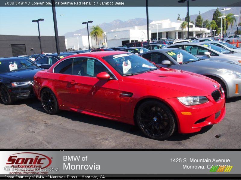 Melbourne Red Metallic / Bamboo Beige 2008 BMW M3 Convertible