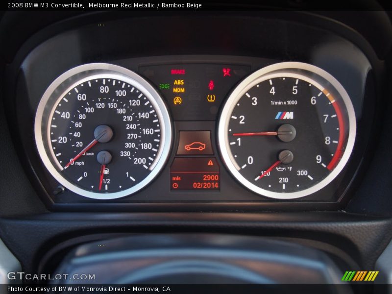 Melbourne Red Metallic / Bamboo Beige 2008 BMW M3 Convertible