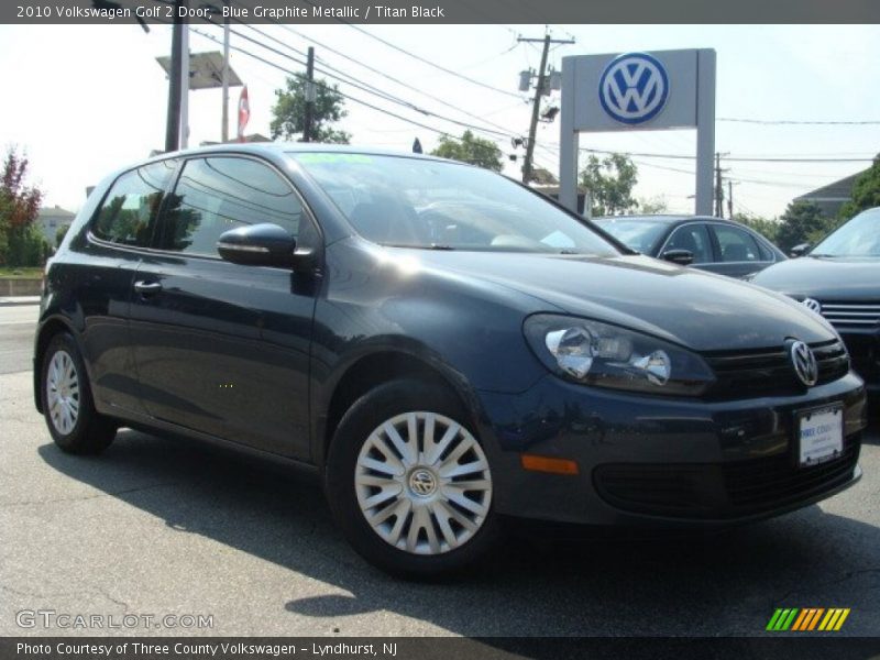 Blue Graphite Metallic / Titan Black 2010 Volkswagen Golf 2 Door