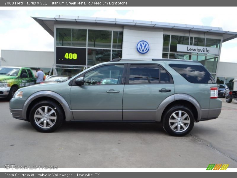 Titanium Green Metallic / Medium Light Stone 2008 Ford Taurus X SEL