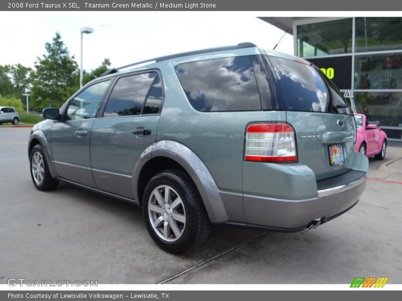 Titanium Green Metallic / Medium Light Stone 2008 Ford Taurus X SEL