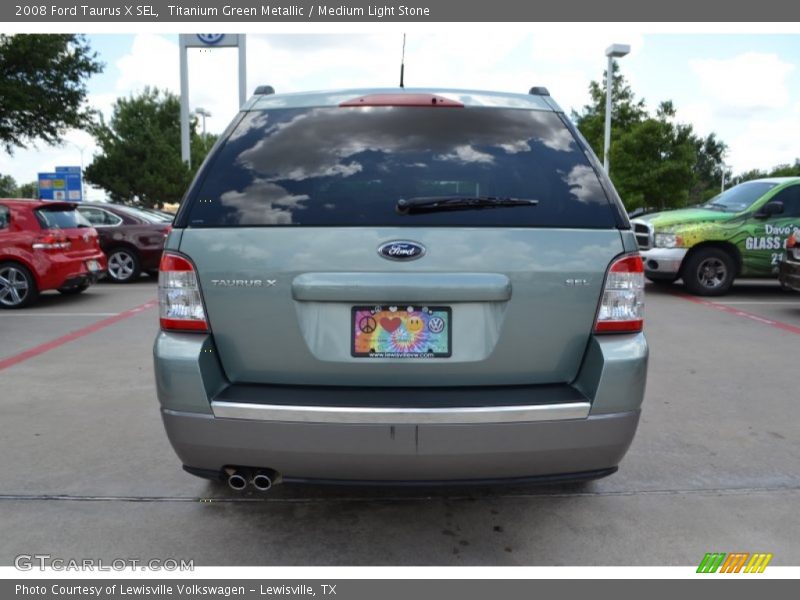 Titanium Green Metallic / Medium Light Stone 2008 Ford Taurus X SEL